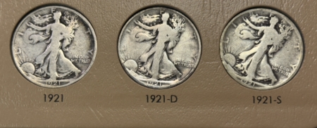 New Store Items 1916-1947-D WALKING LIBERTY HALF DOLLAR 65 COIN COMPLETE SET, DANSCO, MOSTLY VG+