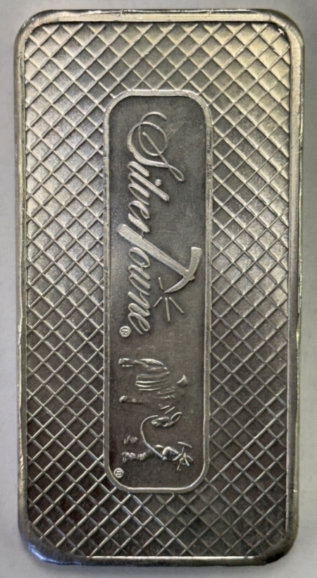 Bullion SILVERTOWNE SILVER 10 TROY OZ .999 FINE SILVER BAR, PROSPECTOR DESIGN