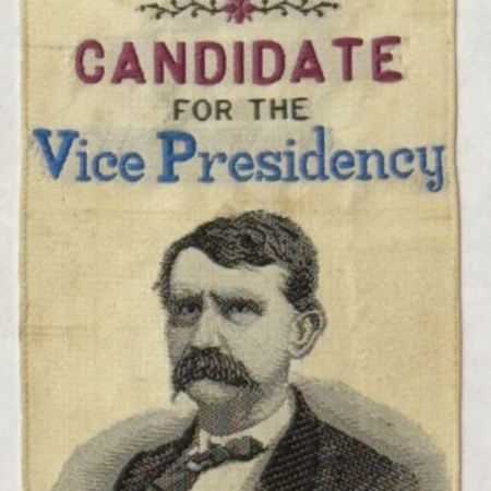 New Store Items 6″ x 1 5/8″ 1868 SEYMOUR-BLAIR WOVEN SILK CAMPAIGN RIBBON-“DEAD MINT” AS MADE!
