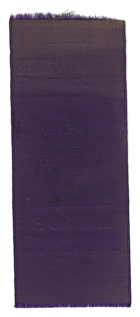 New Store Items 1890 EDWIN STUART FOR MAYOR (PHILADELPHIA) 2 1/2″ X 6 1/2″ SILK RIBBON W/ PHOTO