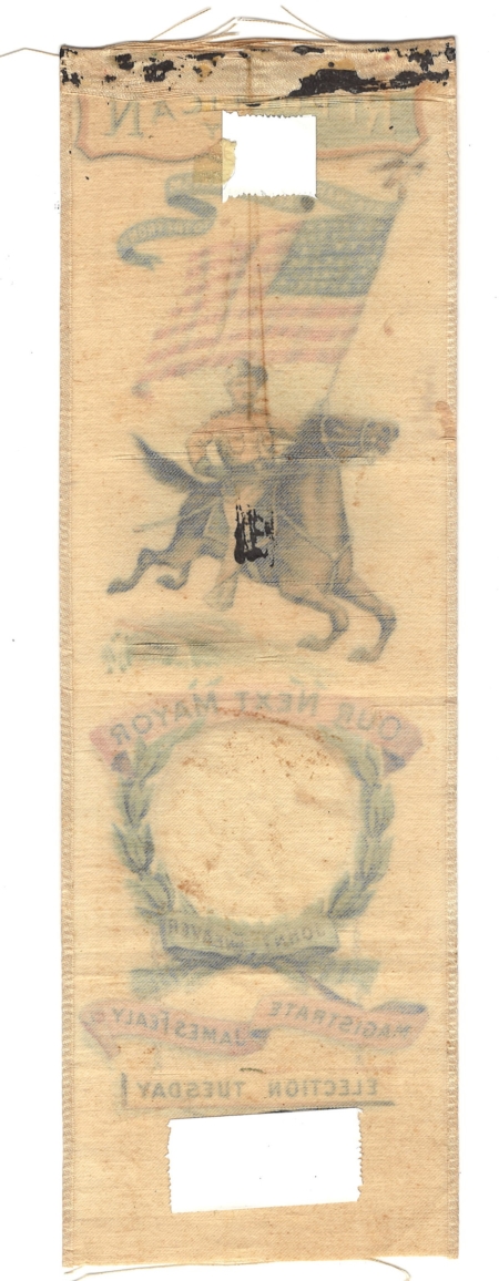 New Store Items RARE 1902 JOHN WEAVER FOR MAYOR (PHILADELPHIA) 3″ x 9″ RIBBON W/ TR ROUGH RIDER!