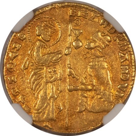 New Store Items 1343-54 VENICE ITALY GOLD DUCAT, ANDREA DANDOLO – NGC XF DETAILS DAMAGE, FR-1221