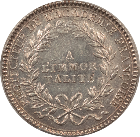 Exonumia FRANCE JETON, 1732 FEUARDENT-4377, LOUIS XV, 30mm SILVER, PCGS CLEANED-AU DETAIL