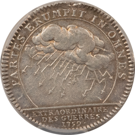 Exonumia FRANCE JETON 1759 FEUARDENT-861, 29mm SILVER, PCGS AU-53