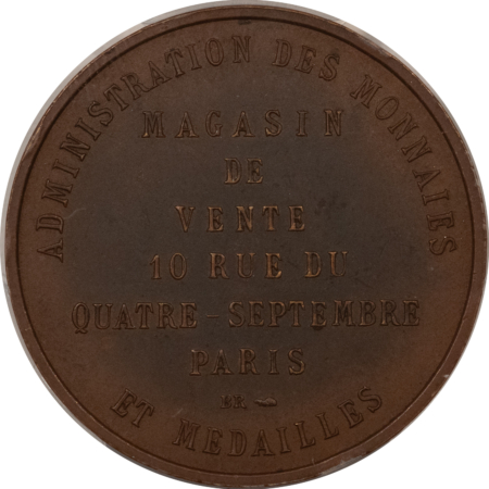 Exonumia FRANCE MEDAL 1767 ADMIN DES MONNAIES, MAGASIN AE CORNE, 30mm, PCGS MS-63 BN