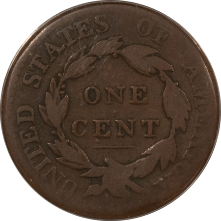 Coronet Head Large Cents 1817 CORONET HEAD LARGE CENT, 13 STARS – ANACS VG-8, NICE ORIGINAL