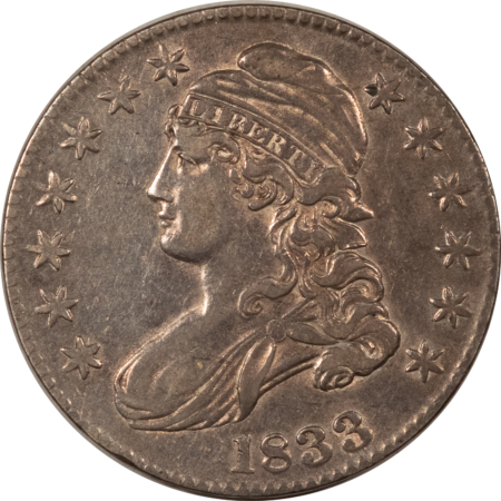 Early Halves 1833 CAPPED BUST HALF DOLLAR – HIGH GRADE EXAMPLE!