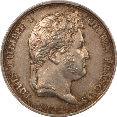 Exonumia FRANCE JETON 1842-45 LANDES SOCIETY OF AGRICULTURE AND ARTS, PROUE-PCGS AU-55