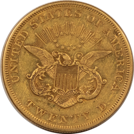 $20 1850 NO MOTTO $20 LIBERTY GOLD DOUBLE EAGLE – HIGH GRADE CIRCULATED, FIRST YEAR!