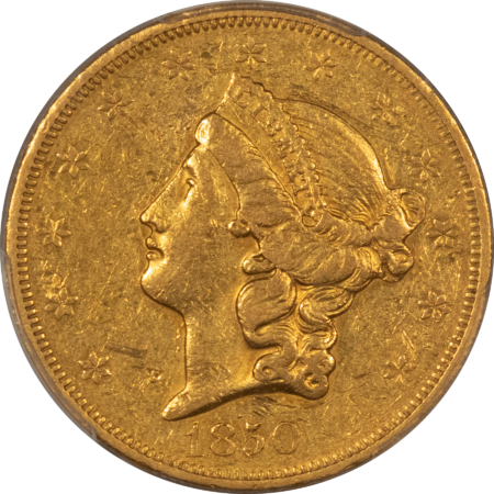 $20 1850-O $20 LIBERTY GOLD DOUBLE EAGLE – PCGS XF-45, WELL-STRUCK, NICE FOR DATE!