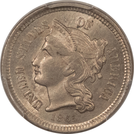 New Certified Coins 1865 THREE CENT NICKEL – PCGS MS-62