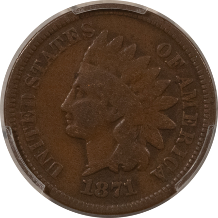 Indian 1871 INDIAN CENT – PCGS VG-10 BN