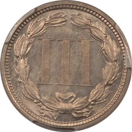 New Certified Coins 1871 PROOF THREE CENT NICKEL – PCGS PR-64