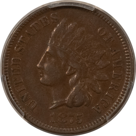 Indian 1875 INDIAN CENT – PCGS XF-45 BN