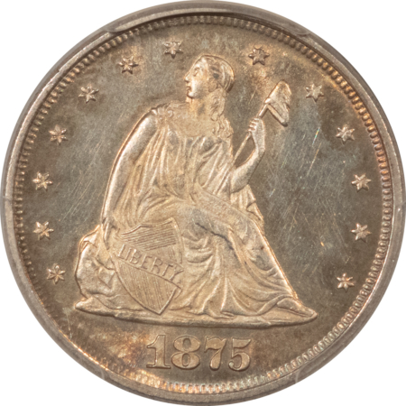 New Certified Coins 1875 TWENTY CENT PIECE – PCGS MS-63, ORIGINAL, FRESH & PRETTY! SEMI PROOFLIKE!