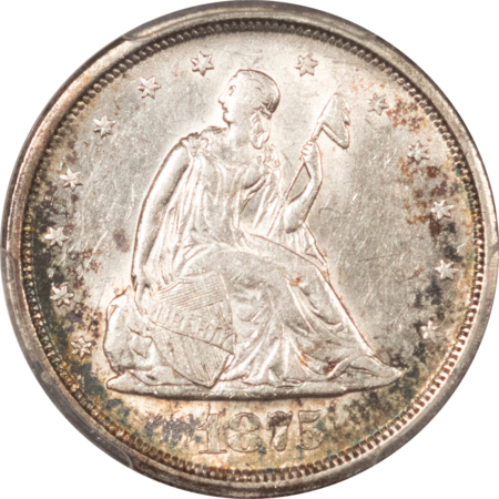 New Certified Coins 1875-S TWENTY CENT PIECE – PCGS AU-58, PRETTY!