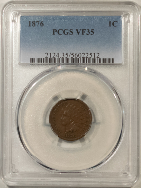 Indian 1876 INDIAN CENT – PCGS VF-35 BN