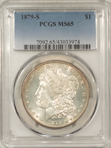 Morgan Dollars 1879-S $1 MORGAN DOLLAR – PCGS MS-65, FRESH, PREMIUM QUALITY GEM!