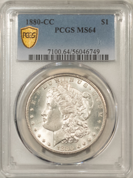 Morgan Dollars 1880-CC $1 MORGAN DOLLAR – PCGS MS-64 LOOKS MS-65! PREMIUM QUALITY! CARSON CITY!
