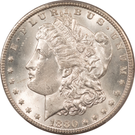 Morgan Dollars 1880-CC $1 MORGAN DOLLAR – PCGS MS-64 LOOKS MS-65! PREMIUM QUALITY! CARSON CITY!