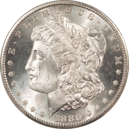 Dollars 1880-S $1 MORGAN DOLLAR – PCGS MS-64, DMPL REVERSE, PREMIUM QUALITY!