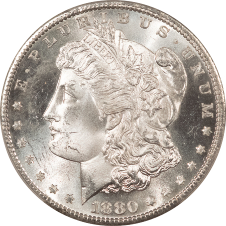 Dollars 1880-S $1 MORGAN DOLLAR – PCGS MS-64, DMPL REVERSE, LOOKS 65! PREMIUM QUALITY++!
