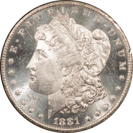 Dollars 1881-CC $1 MORGAN DOLLAR GSA, NGC MS-64 PL BLACK & WHITE, BOX/CARD, CARSON CITY!