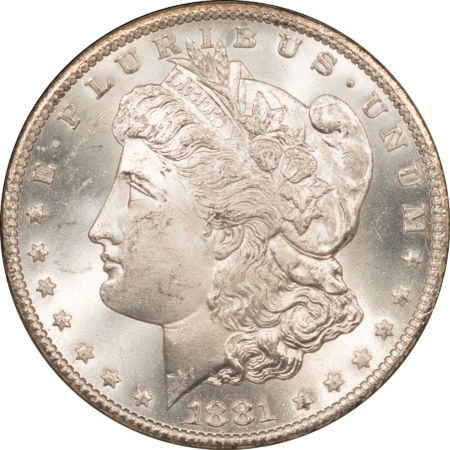 Dollars 1881-CC $1 MORGAN DOLLAR GSA – NGC MS-64, BLAST WHITE, BOX/CARD, CARSON CITY!