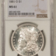 Dollars 1881-O $1 MORGAN DOLLAR – NGC MS-61 FROSTY WHITE