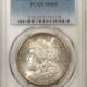 Morgan Dollars 1882-O/S $1 MORGAN DOLLAR, STRONG – PCGS MS-63, BLAST WHITE!