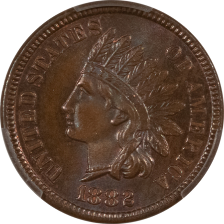 Indian 1882 INDIAN CENT – PCGS MS-64 BN; LUSTROUS & VIRTUALLY GEM QUALITY!