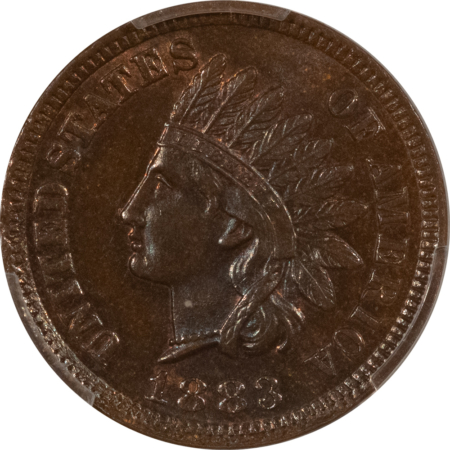 Indian 1883 INDIAN CENT – PCGS MS-63 BN, VERY CHOICE & LOOKS MS-64+!