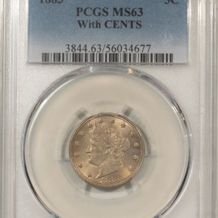 Liberty Nickels 1883 LIBERTY NICKEL, WITH CENTS – PCGS MS-63