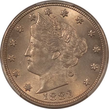 Liberty Nickels 1883 LIBERTY NICKEL, WITH CENTS – PCGS MS-63
