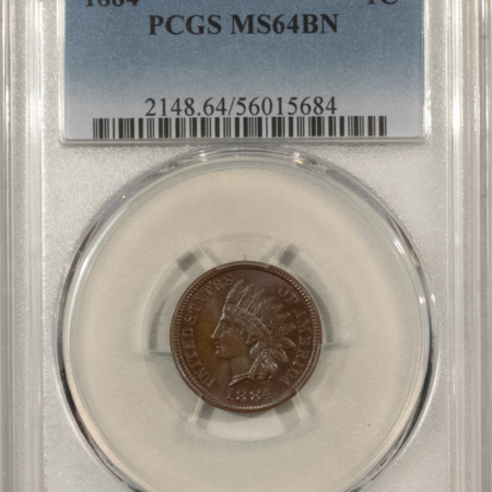 Indian 1882 INDIAN CENT – PCGS MS-64 BN; LUSTROUS & VIRTUALLY GEM QUALITY!