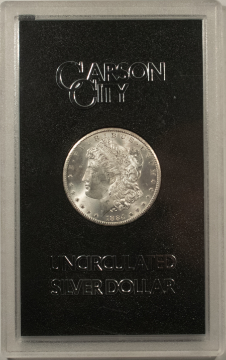 Morgan Dollars 1884-CC $1 MORGAN DOLLAR GSA – VERY CHOICE WITH BOX AND CARD! CARSON CITY!