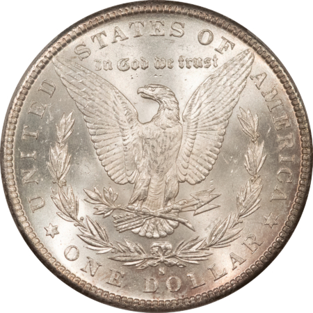 Morgan Dollars 1885-S $1 MORGAN DOLLAR – PCGS MS-64+, BLAST WHITE, LOOKS GEM!