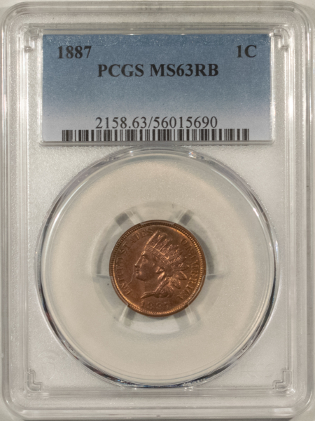 Indian 1887 INDIAN CENT – PCGS MS-63 RB; SPOT-FREE W/ GEMMY SURFACES; PQ!