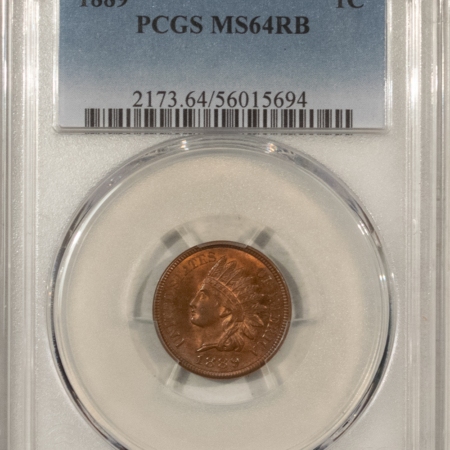 Indian 1889 INDIAN CENT – PCGS MS-64 RB, WHY NOT A 65 OR 65+?? PQ!!