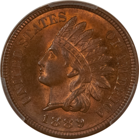 Indian 1889 INDIAN CENT – PCGS MS-64 RB, WHY NOT A 65 OR 65+?? PQ!!