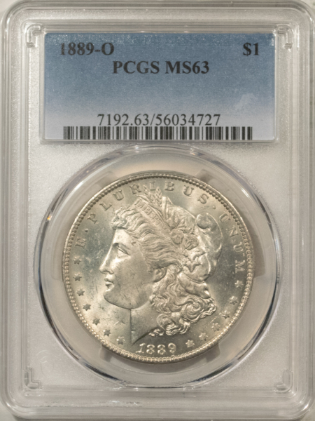 Morgan Dollars 1889-O $1 MORGAN DOLLAR – PCGS MS-63, CHOICE!