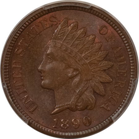 Indian 1890 INDIAN CENT – PCGS MS-65 BN, TOUGH IN GEM!