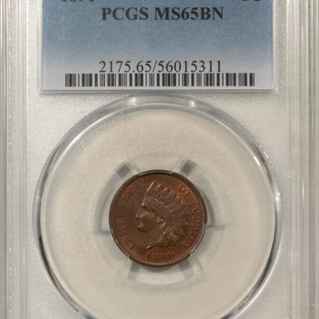 Indian 1890 INDIAN CENT – PCGS MS-65 BN, TOUGH IN GEM!