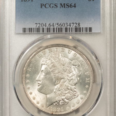 Dollars 1891 $1 MORGAN DOLLAR – PCGS MS-64