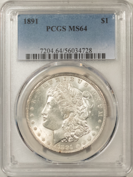 Dollars 1891 $1 MORGAN DOLLAR – PCGS MS-64
