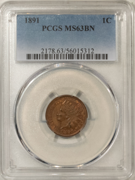 Indian 1891 INDIAN CENT – PCGS MS-63 BN