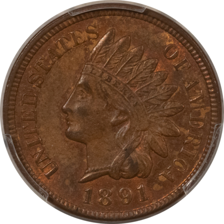 Indian 1891 INDIAN CENT – PCGS MS-63 BN