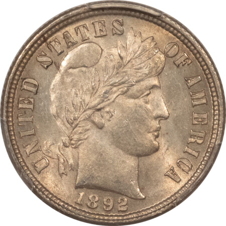 Barber Dimes 1892 BARBER DIME – PCGS MS-62, ORIGINAL SATINY WHITE