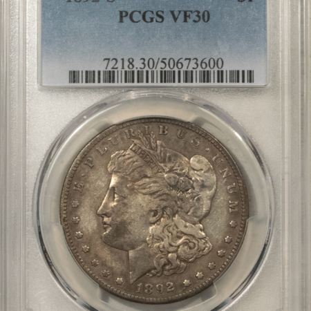 Morgan Dollars 1892-S $1 MORGAN DOLLAR – PCGS VF-30