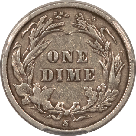 Barber Dimes 1892-S BARBER DIME – PCGS GENUINE, CLEANED-VF DETAIL, TOUGH DATE!